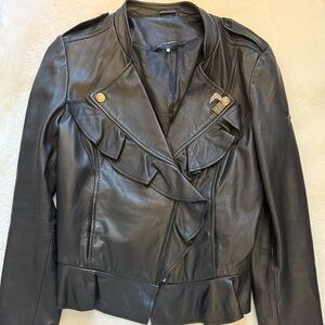 William Rast New Ruffle Leather Jacket | Sz Medium